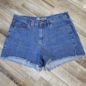 Madewell Raw Hem Denim Shorts Size 30